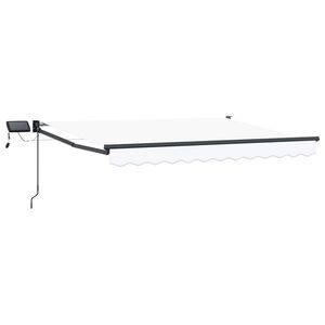 vidaXL K&auml;sik&auml;ytt&ouml;inen vet&auml;ytyv&auml; markiisi LED-valoilla 2,5 x 2 m