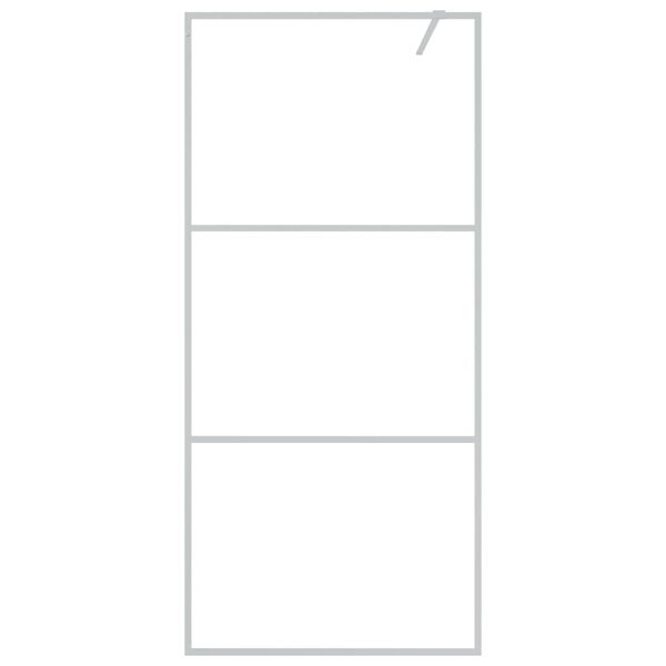 vidaXL Walk-in suihkuseinäke hopea 90x195 cm kirkas ESG-lasi