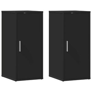 vidaXL Kenk&auml;kaapit 2 kpl musta 32x35x70 cm lastulevy