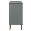 vidaXL Sivupöytä MOLDE harmaa 90x40x80 cm täysi mänty