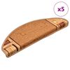 vidaXL Itsekiinnittyv&auml;t porrasmatot 5 kpl 65x21x4 cm beige