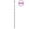 vidaXL Aitatolpat 15 kpl hopea 120 cm galvanoitu ter&auml;s