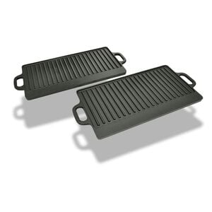 vidaXL K&auml;nnett&auml;v&auml; valurauta grillilevy 2 kpl 38x23 cm