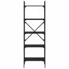 vidaXL Kirjahylly Musta tammi. 56 x 32 x 174 cm Tekninen puu
