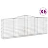 vidaXL Kaarevat kivikorit 6 kpl 400x50x140/160 cm galvanoitu rauta