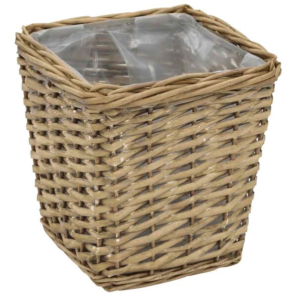 vidaXL Korotettu kukkalaatikko 3 kpl paju PE-vuorella