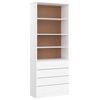 vidaXL Kirjahylly laatikoilla ALTA valk. 77x35x186,5 cm t&auml;ysi m&auml;nty