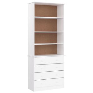 vidaXL Kirjahylly laatikoilla ALTA valk. 77x35x186,5 cm t&auml;ysi m&auml;nty