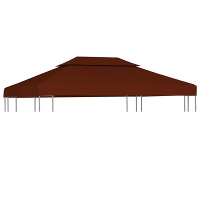 vidaXL Huvimajan katto 2 kerrosta 310 g / m² 4x3 m terrakotta