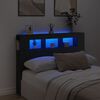 vidaXL S&auml;ngynp&auml;&auml;ty LED-valoilla musta 140x18,5x103,5 cm tekninen puu
