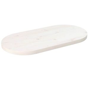 vidaXL P&ouml;yt&auml;levy valkoinen 60x30x2,5 cm t&auml;ysi m&auml;nty ovaali