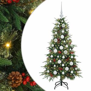 vidaXL Salkomallinen tekoinen joulukuusi Vihre&auml; 120 cm PE ja PVC