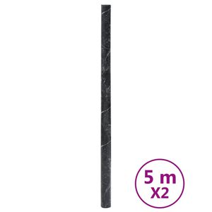vidaXL Itsekiinnittyv&auml;t kalustetarrat marmori musta 90x500 cm PVC