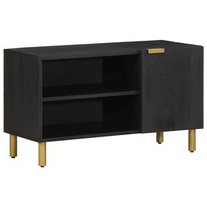vidaXL TV-kaappi Musta 80x33x46 cm tekninen puu