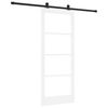 vidaXL Liukuovi ORKDAL Valkoinen 83 x 202 cm T&auml;ysi m&auml;nty ja lasi