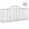 vidaXL Kaarevat kivikorit 10 kpl 200x50x80/100 cm galvanoitu rauta