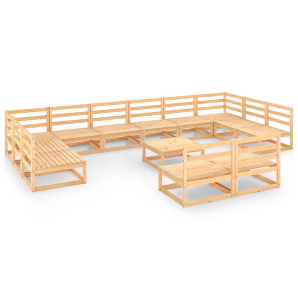 vidaXL 13-osainen Puutarhasohvasarja t&auml;ysi m&auml;nty