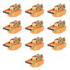 vidaXL R&auml;ikk&auml; kuormaliinat 10 kpl 2 tonnia 8mx50mm Oranssi