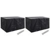 vidaXL Puutarhakalusteiden suojat 2 kpl 8 purjerengasta 180x70x90 cm