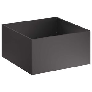 vidaXL Puutarha ruukku Musta 60 x 60 x 40 cm Kylm&auml;valssattu ter&auml;s