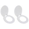 vidaXL WC-istuimet soft-close kansilla 2 kpl MDF valkoinen