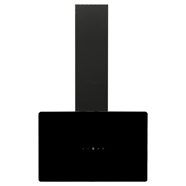 vidaXL Liesituuletin 60 cm teräs ja karkaistu lasi musta