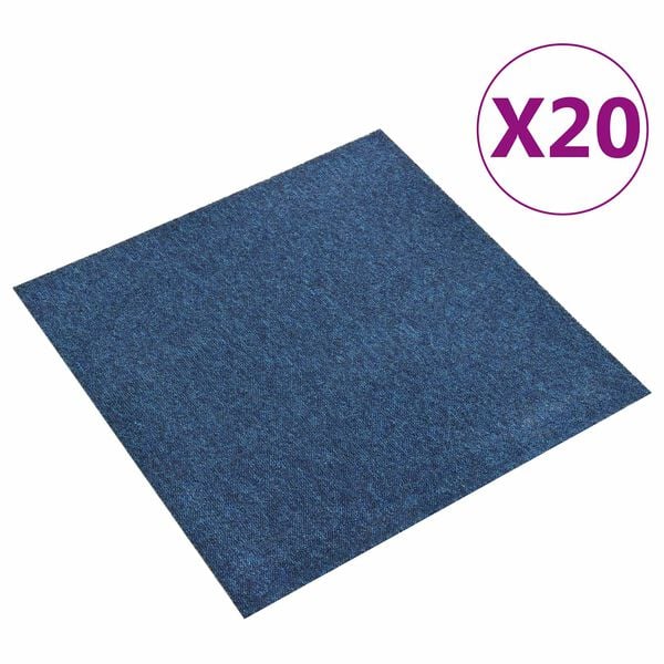 vidaXL Matto 20 pcs Tumma Sininen 50 x 50 cm 100% polypropeeni