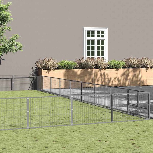 vidaXL Koiranh&auml;kki hopea 81 m&sup2; ter&auml;s