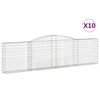 vidaXL Kaarevat kivikorit 10 kpl 400x30x100/120 cm galvanoitu rauta