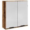 vidaXL Kylpyhuoneen peilikaappi vanhaa puuta 64x20x66,5 cm lastulevy