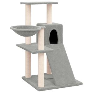vidaXL Kissan kiipeilypuu sisal- raapimispylv&auml;ill&auml; vaaleanharm. 82 cm