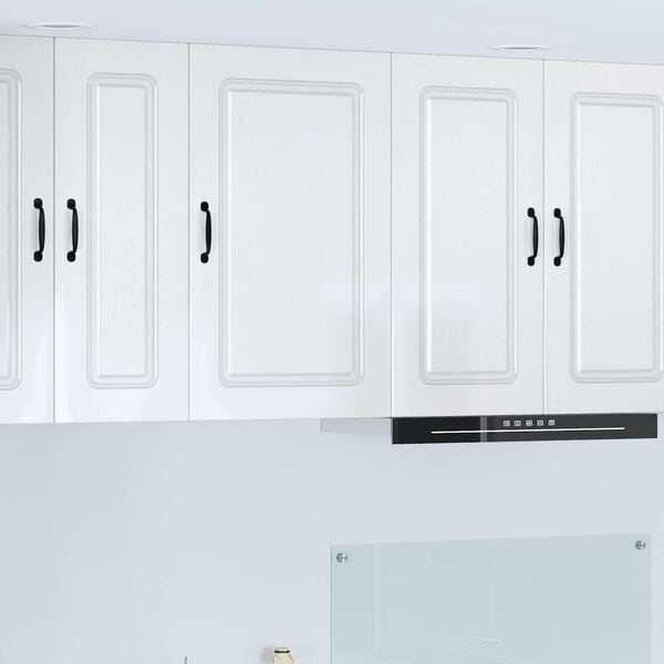 vidaXL Keitti&ouml;kaappi Kalmar Korkean kiillon valkoinen 50 x 31 x 80 cm