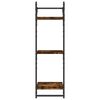 vidaXL 6-osainen Sein&auml;hyllysarja tangoilla savutammi tekninen puu