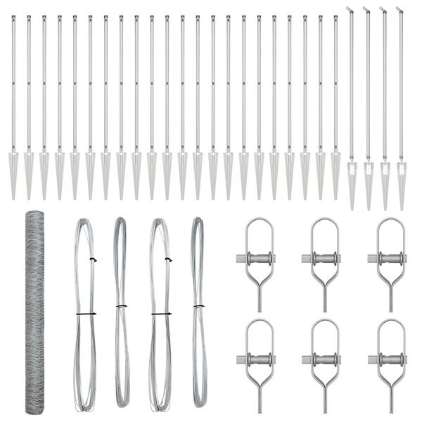 vidaXL Aitalatu Hopea 50 x 1,5 m (36 mm verkko) Ter&auml;s