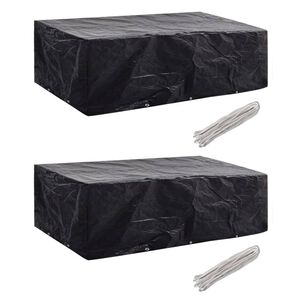 vidaXL Puutarhahuonekalujen suojat 2 kpl 10 purjerengasta 300x140 cm