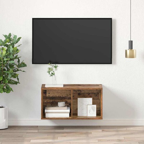 vidaXL TV-tasosetti Vanha Puu 37 x 37 x 72 cm Tekninen puu