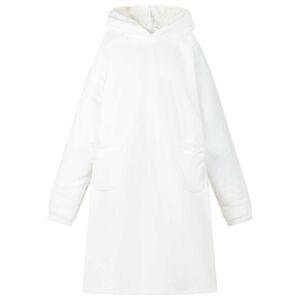 vidaXL Viltti-huppari Valkoinen M Fleece ja flanelli