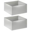 vidaXL Puutarha ruukku 2 kpl Hopea 60 x 60 x 40 cm Galvanoitu ter&auml;s