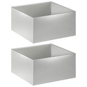 vidaXL Puutarha ruukku 2 kpl Hopea 60 x 60 x 40 cm Galvanoitu ter&auml;s