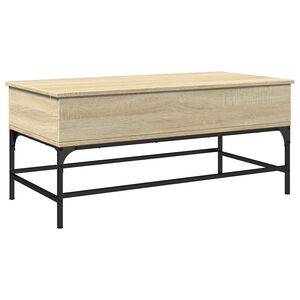 vidaXL Sohvap&ouml;yt&auml; Sonoma-tammi 100x50x45 cm tekninen puu ja metalli