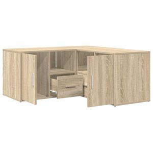 vidaXL Kulmakaappi Sonoma-tammi 160x40x45 cm lastulevy