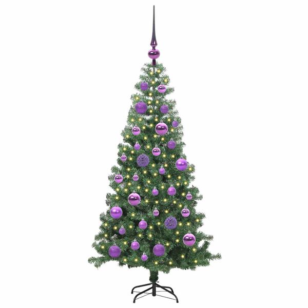 vidaXL Joulukuusi 150 LED-valoilla Vihre&auml; 120 cm Polyvinyylikloridi