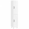 vidaXL Kaappi korkeakiilto valkoinen 34,5x34x180 cm tekninen puu