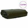 vidaXL Pressu 650g / m&sup2; Oliivivihre&auml; 1,5 x 10 m Kangas PVC-pinnoitteella