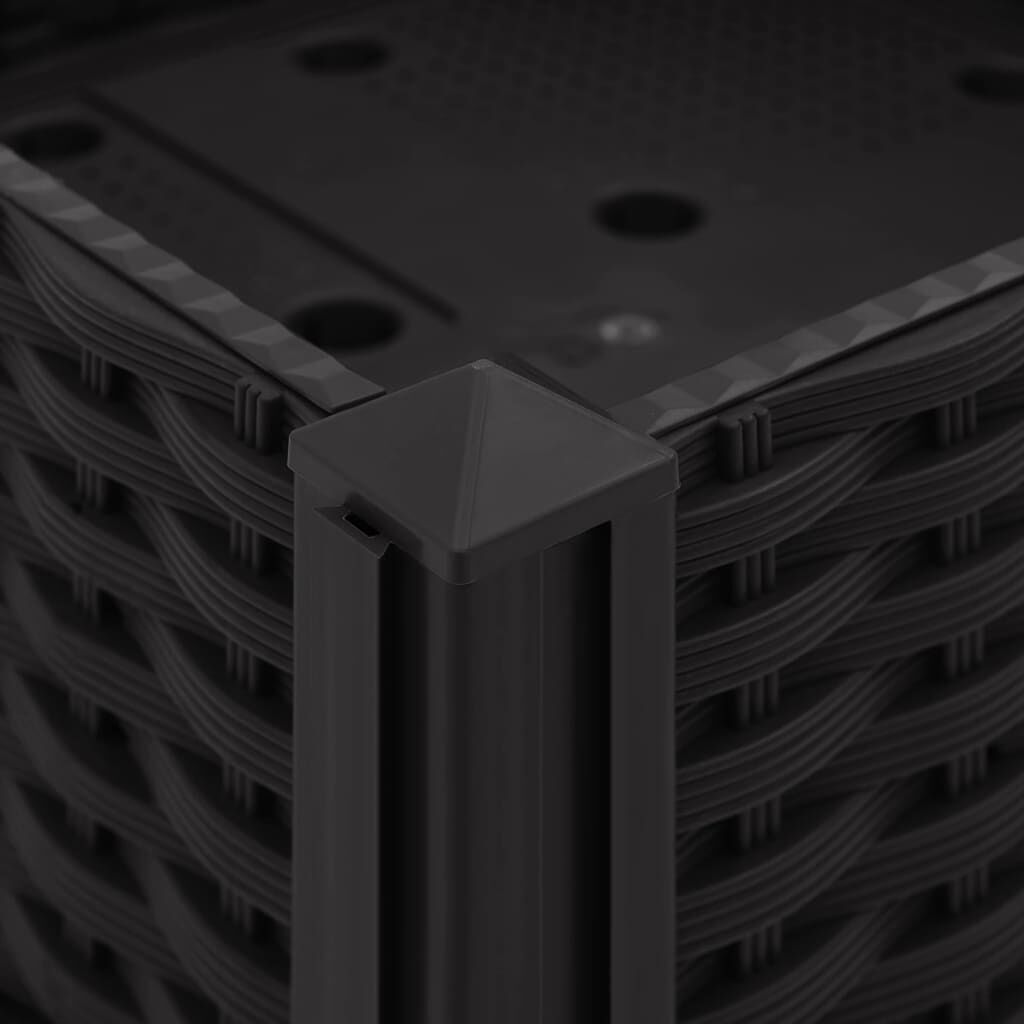 vidaXL Korotettu kukkalaatikko 120x40x23 cm polypropeeni