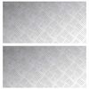 vidaXL Portaan askelma Suorakaide 2 pcs Hopea 80 x 40 cm Alumiini