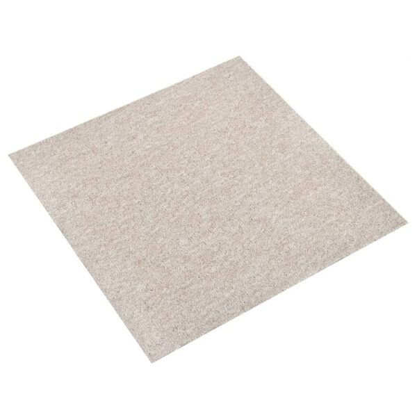 vidaXL Tekstiililaatta 20 kpl 5 m² 50x50 cm vaalea beige