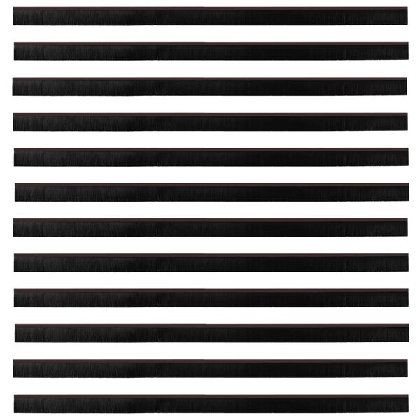 vidaXL Itsekiinnittyv&auml;t oven harjatiivisteet 12 pcs Ruskea 100 cm
