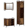 vidaXL Kylpyhuoneen kaappisetti 3 kpl Vanha puu 40 x 36 x 181 cm