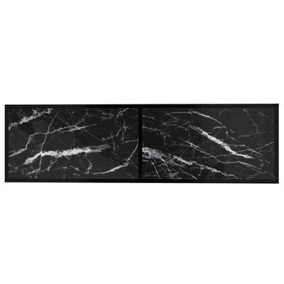 vidaXL TV-taso musta marmori 140x40x40,5 cm karkaistu lasi